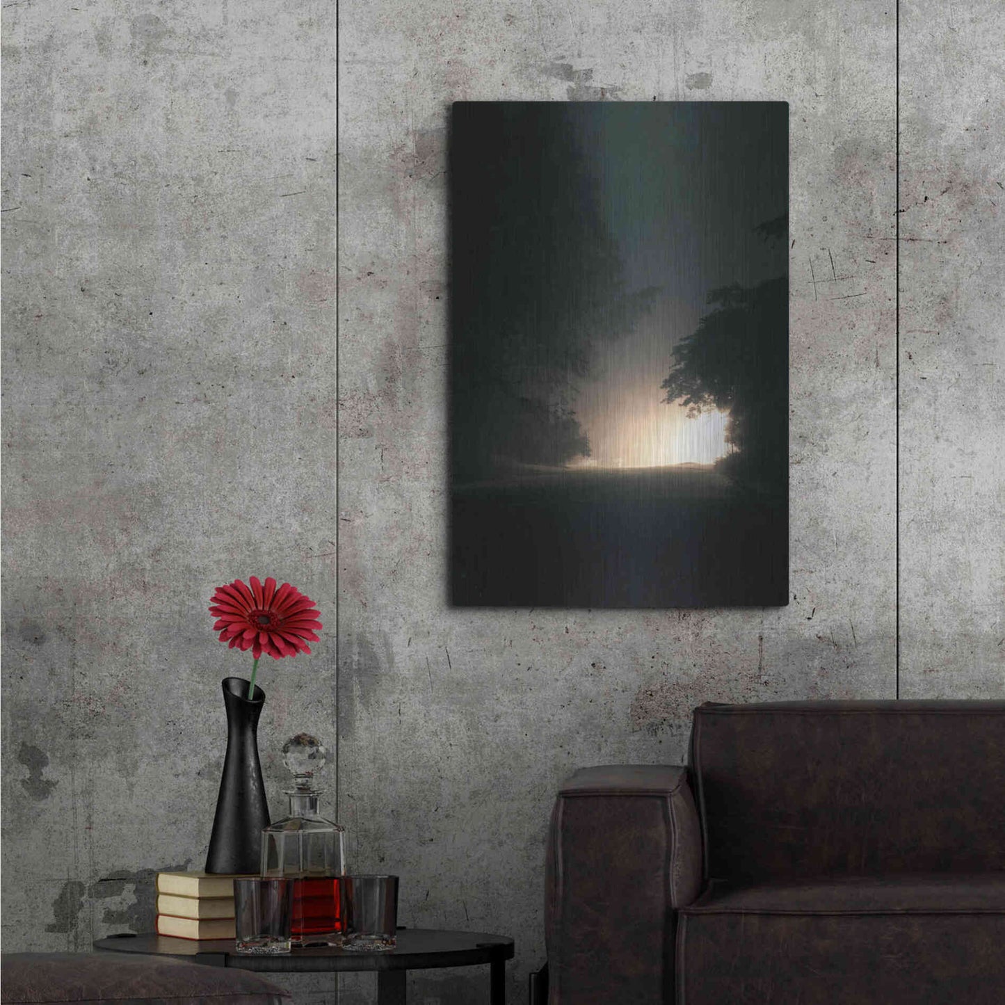 Luxe Metal Art 'A Light in the Dark' by Design Fabrikken, Metal Wall Art,24x36