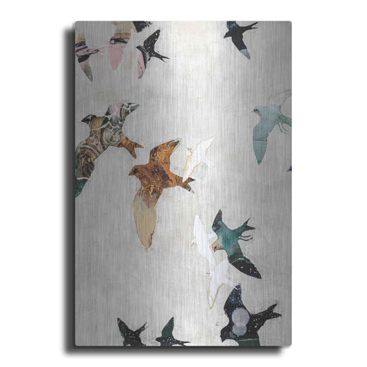 Luxe Metal Art 'Abstract Birds 1' by Design Fabrikken, Metal Wall Art