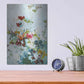 Luxe Metal Art 'Abstract Floral 1' by Design Fabrikken, Metal Wall Art,12x16