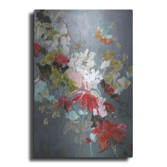 Luxe Metal Art 'Abstract Floral 2' by Design Fabrikken, Metal Wall Art