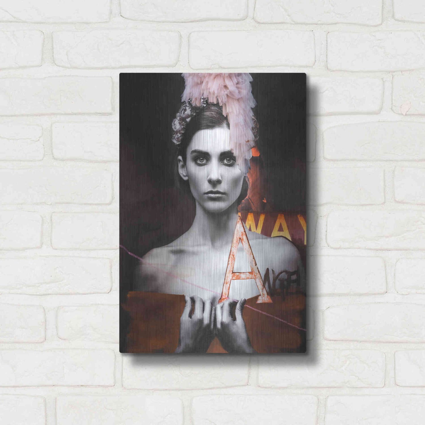 Luxe Metal Art 'Angel' by Design Fabrikken, Metal Wall Art,12x16