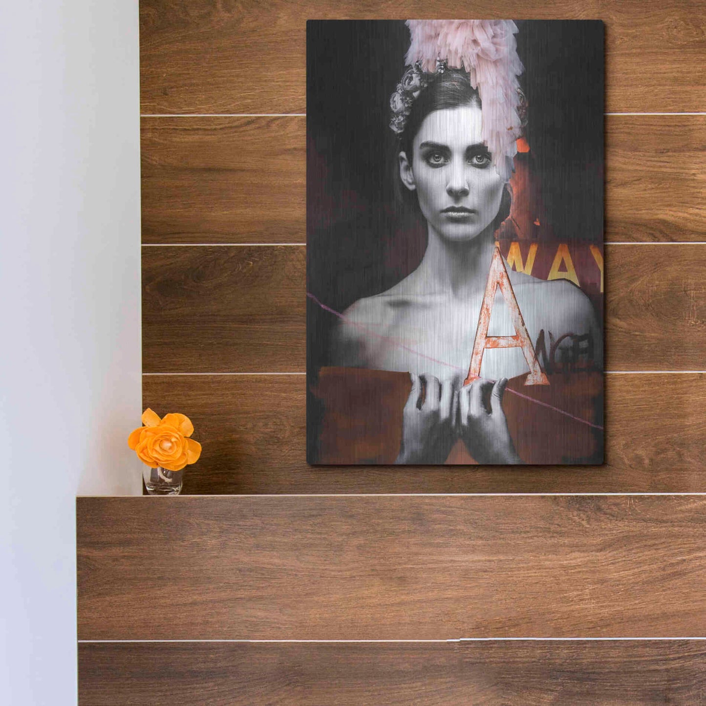 Luxe Metal Art 'Angel' by Design Fabrikken, Metal Wall Art,12x16