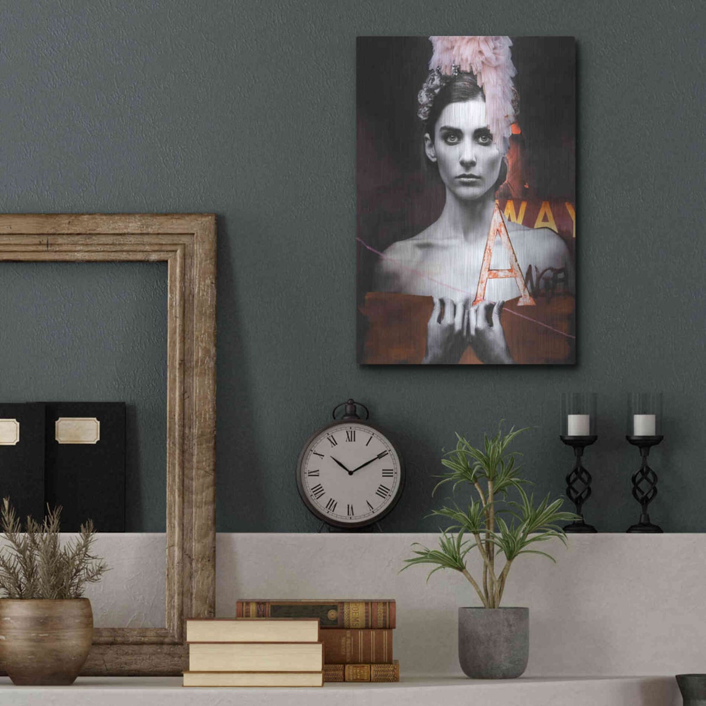 Luxe Metal Art 'Angel' by Design Fabrikken, Metal Wall Art,12x16