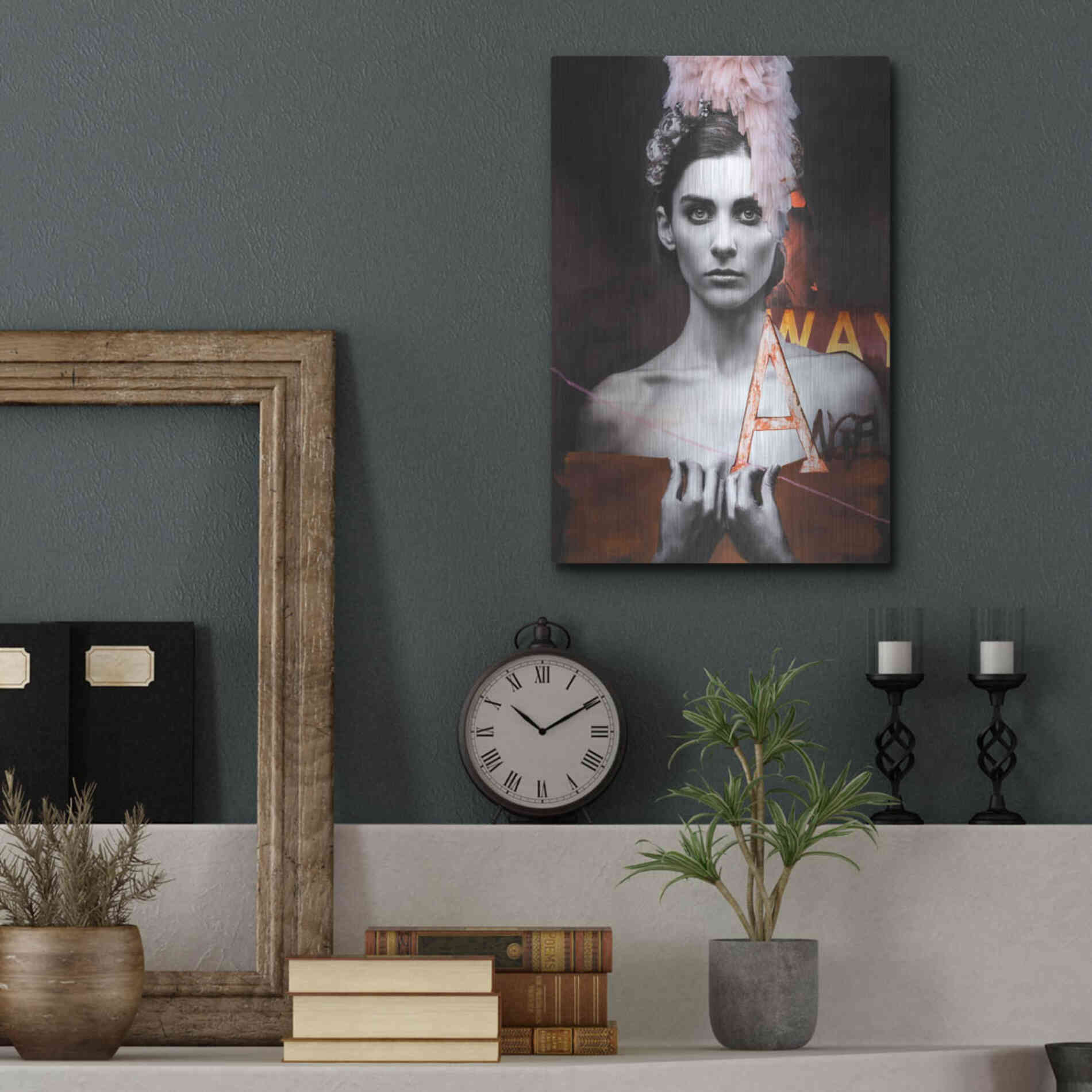 Luxe Metal Art 'Angel' by Design Fabrikken, Metal Wall Art,12x16