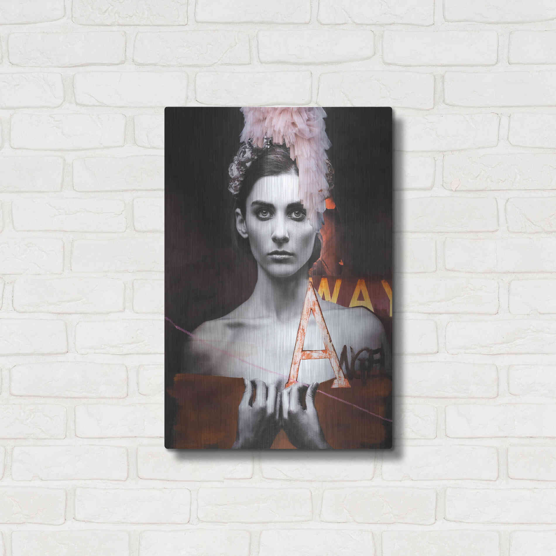 Luxe Metal Art 'Angel' by Design Fabrikken, Metal Wall Art,16x24