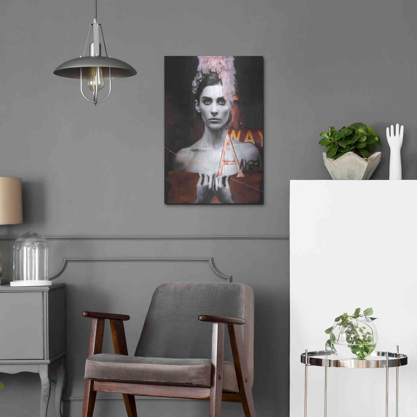 Luxe Metal Art 'Angel' by Design Fabrikken, Metal Wall Art,16x24