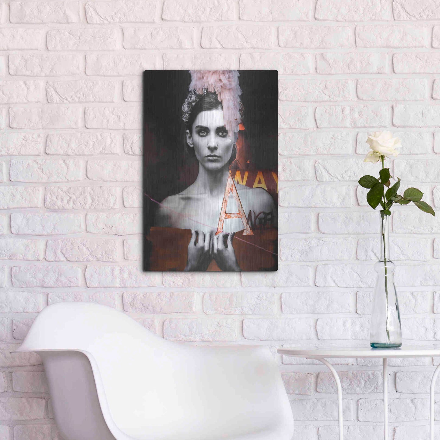 Luxe Metal Art 'Angel' by Design Fabrikken, Metal Wall Art,16x24