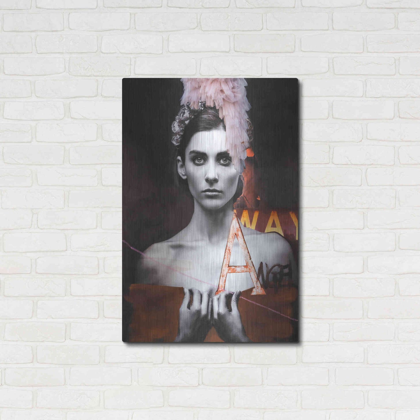 Luxe Metal Art 'Angel' by Design Fabrikken, Metal Wall Art,24x36