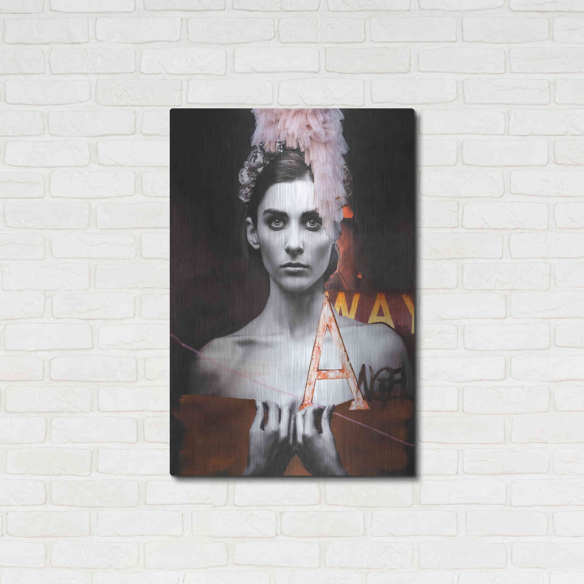 Luxe Metal Art 'Angel' by Design Fabrikken, Metal Wall Art,24x36