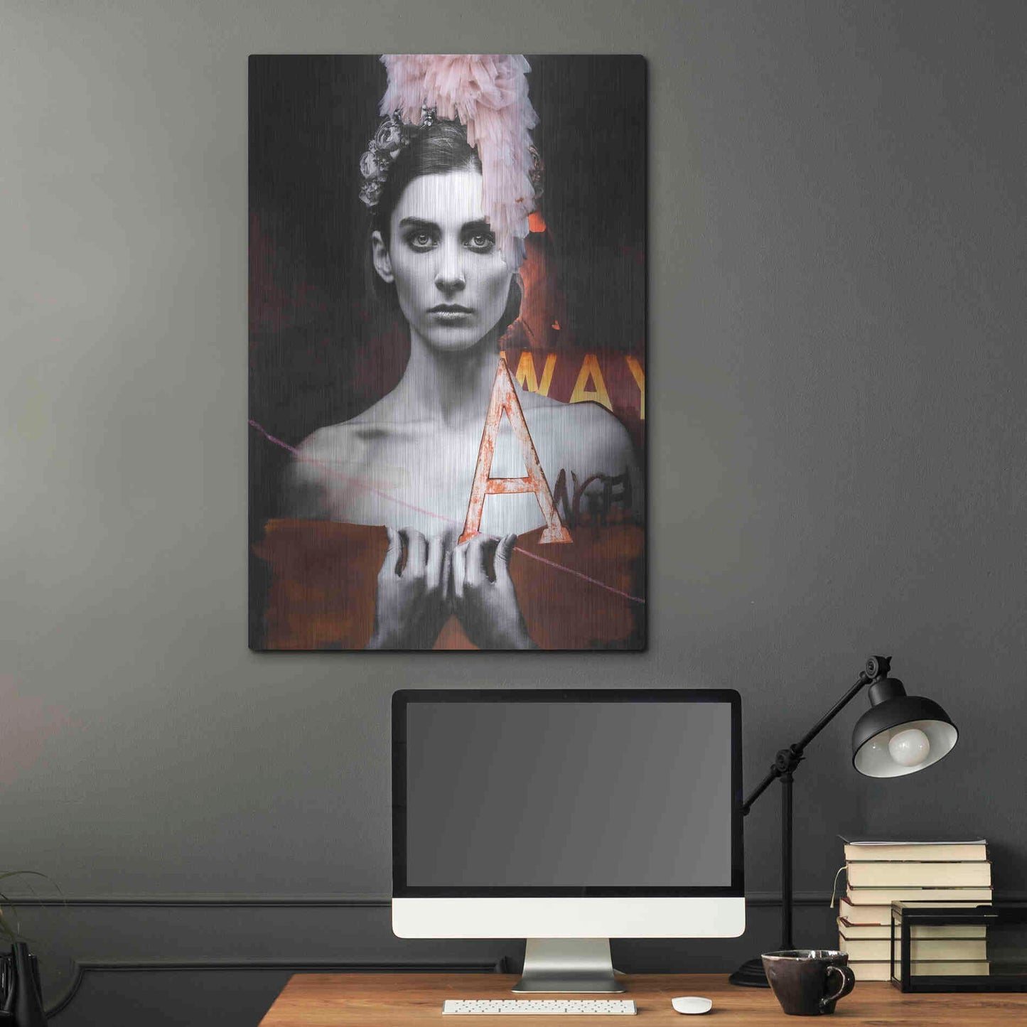 Luxe Metal Art 'Angel' by Design Fabrikken, Metal Wall Art,24x36