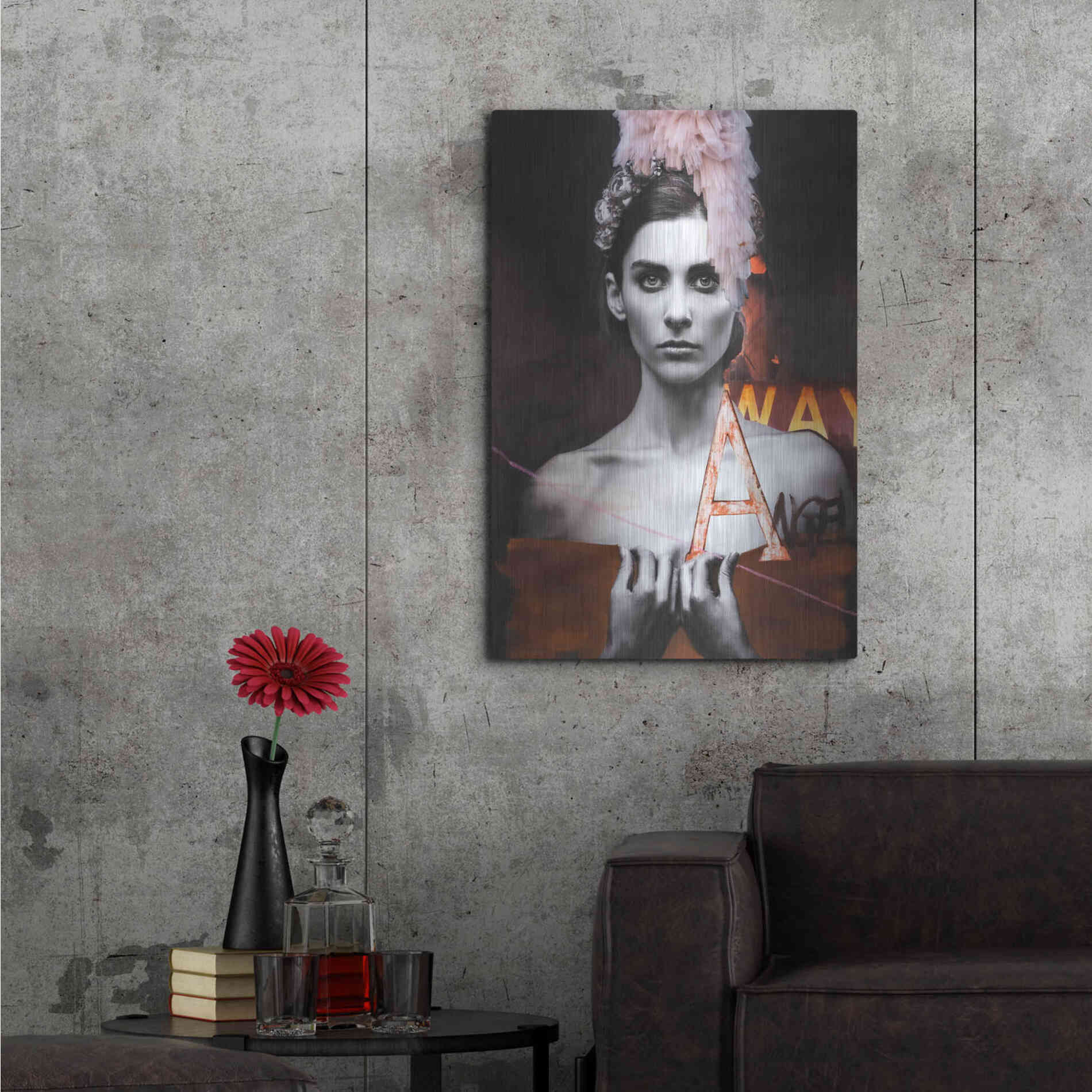 Luxe Metal Art 'Angel' by Design Fabrikken, Metal Wall Art,24x36