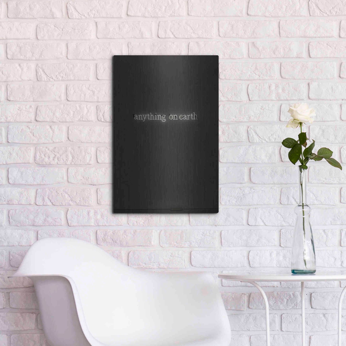 Luxe Metal Art 'Anything' by Design Fabrikken, Metal Wall Art,16x24