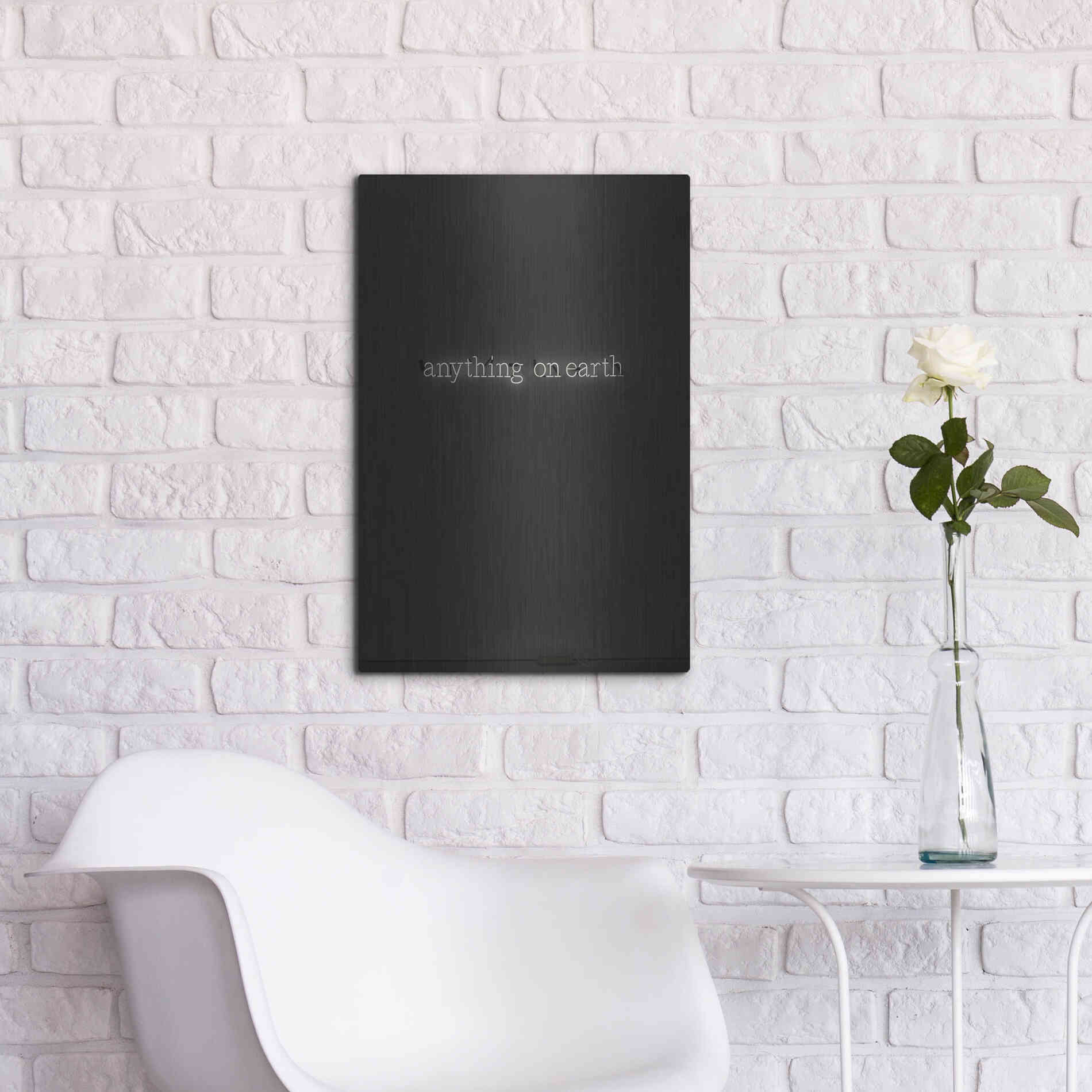 Luxe Metal Art 'Anything' by Design Fabrikken, Metal Wall Art,16x24