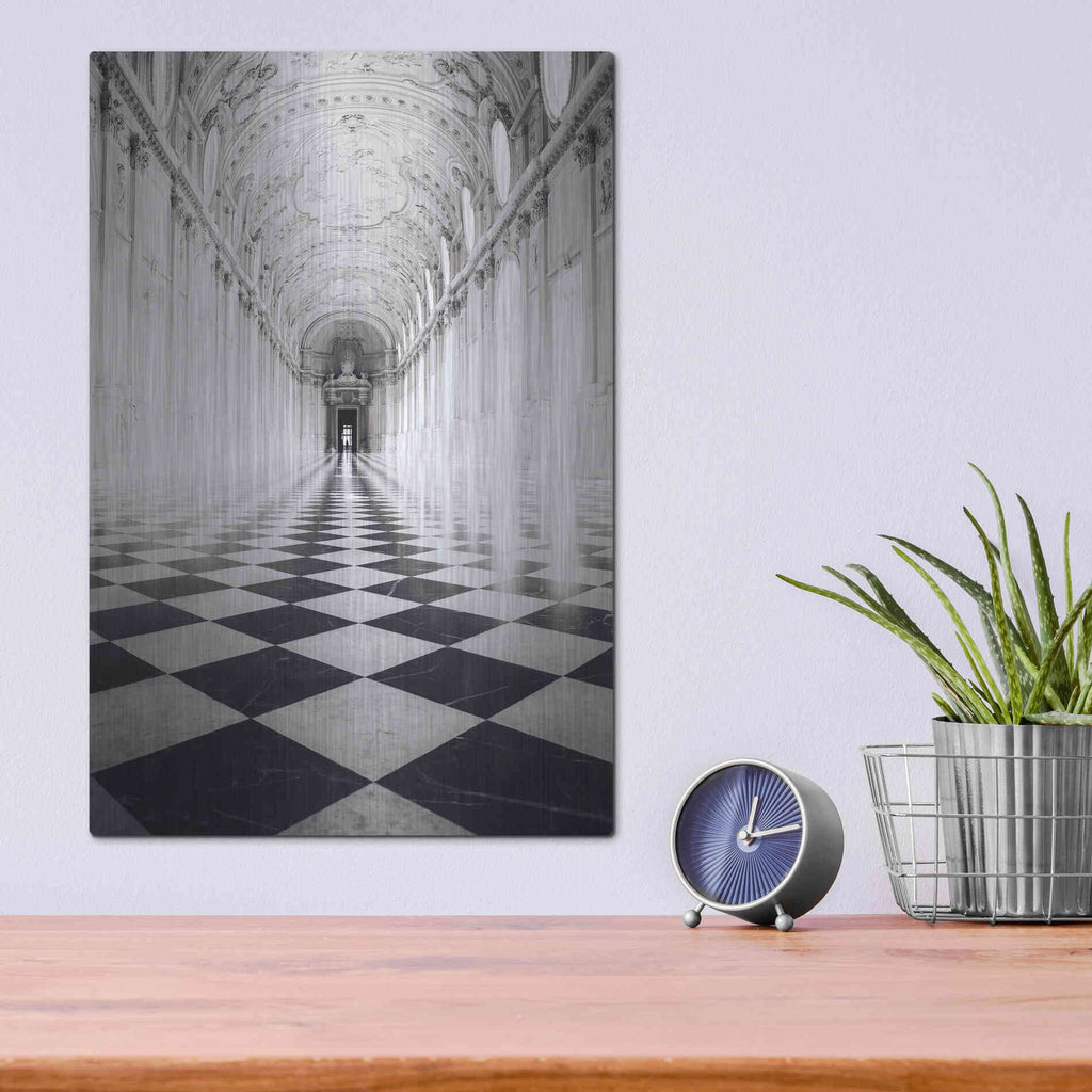 Luxe Metal Art 'Architecture 6' by Design Fabrikken, Metal Wall Art,12x16