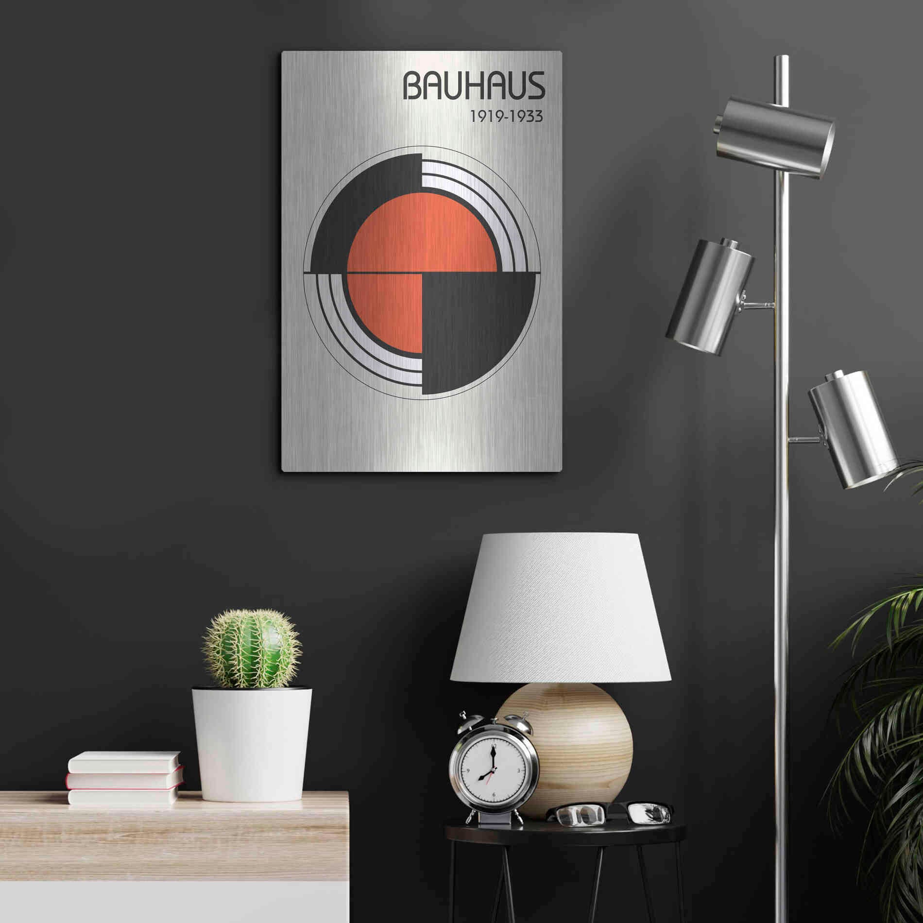 Luxe Metal Art 'Bauhaus 1' by Design Fabrikken, Metal Wall Art,16x24