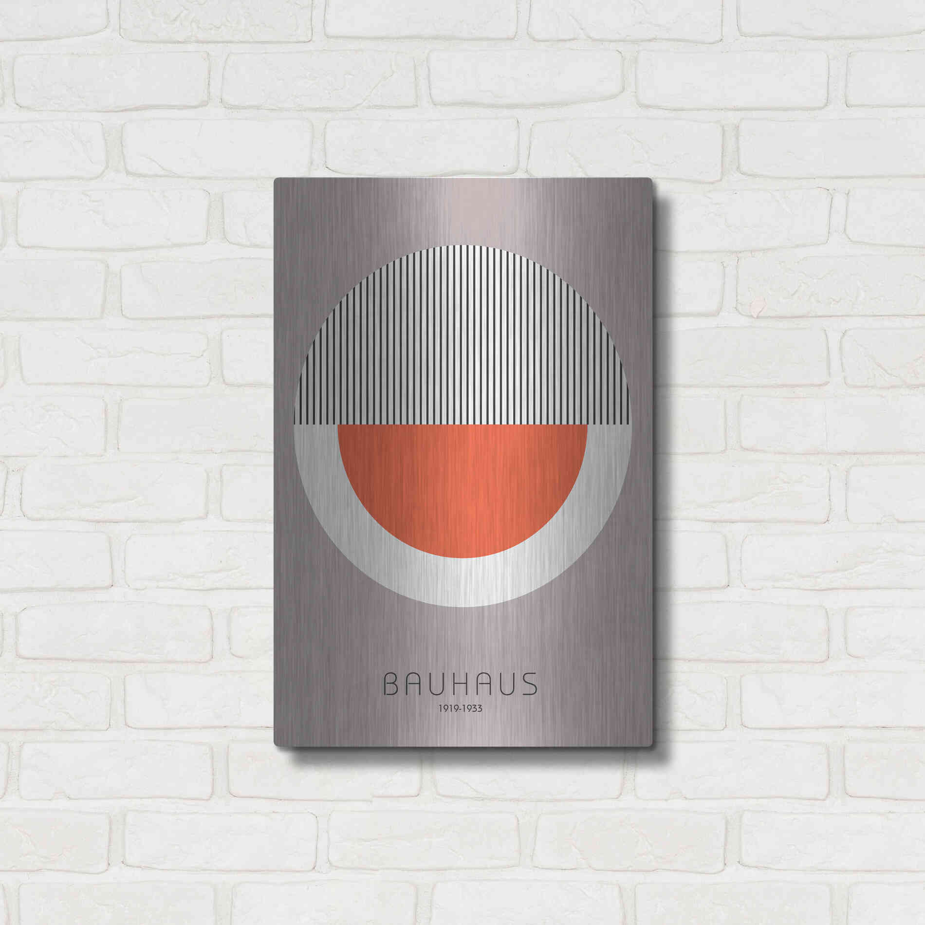 Luxe Metal Art 'Bauhaus 9' by Design Fabrikken, Metal Wall Art,16x24