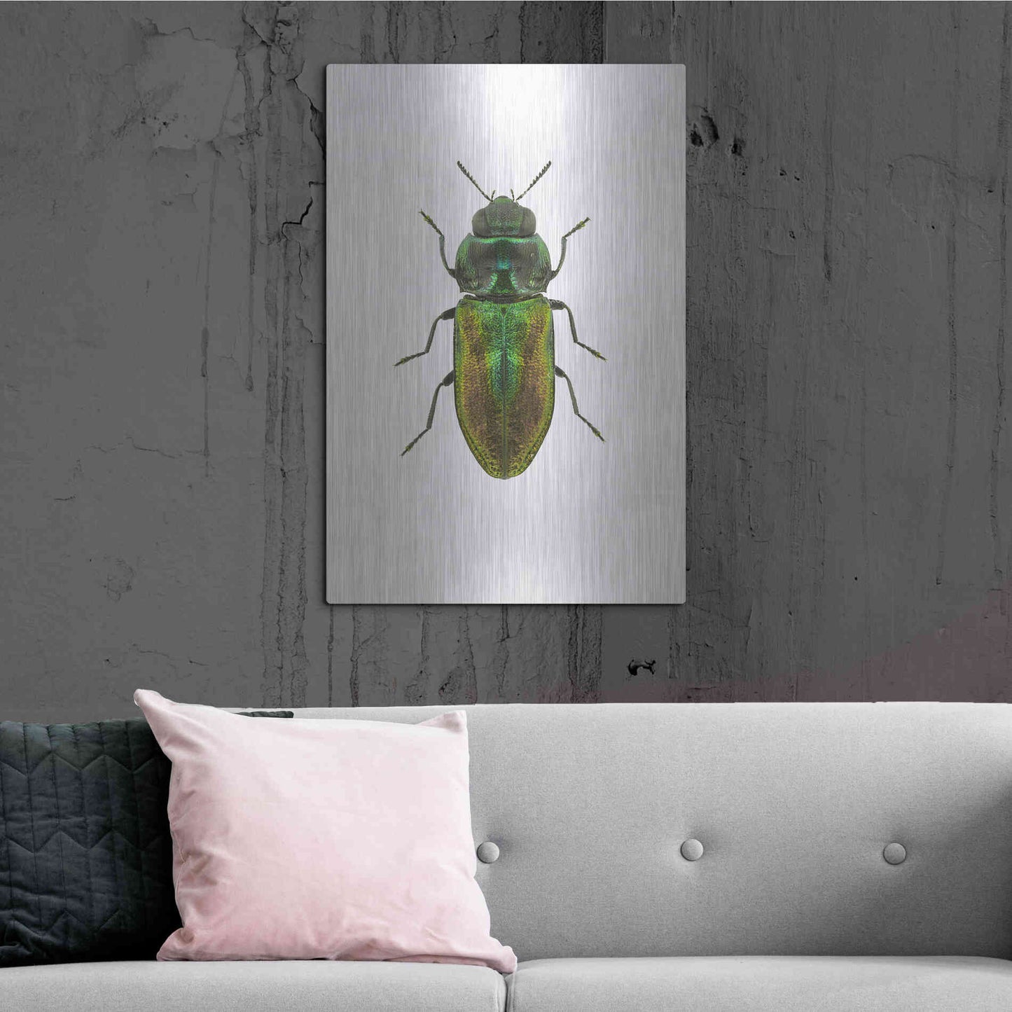 Luxe Metal Art 'Beetle 1' by Design Fabrikken, Metal Wall Art,24x36