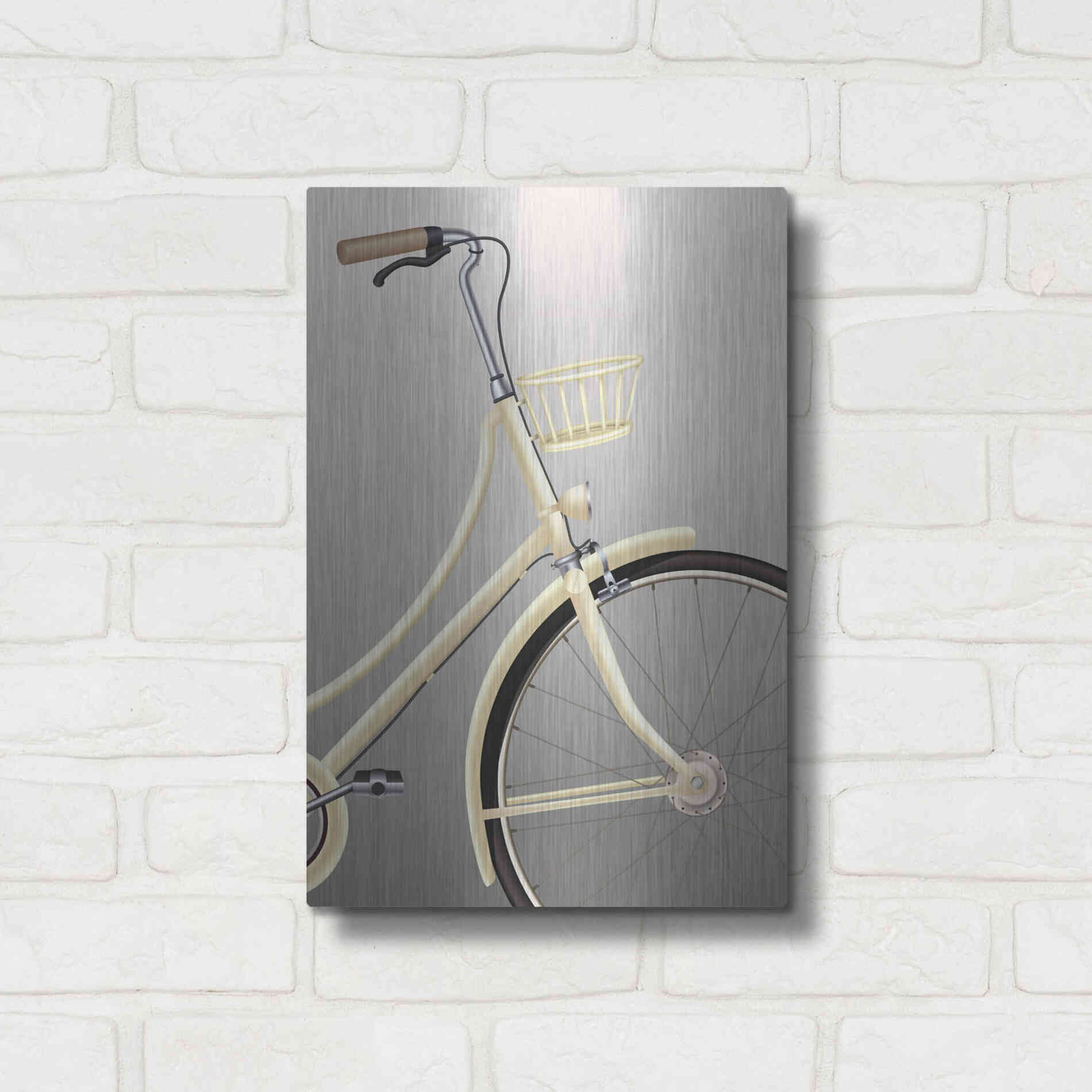 Luxe Metal Art 'Bicycle' by Design Fabrikken, Metal Wall Art,12x16