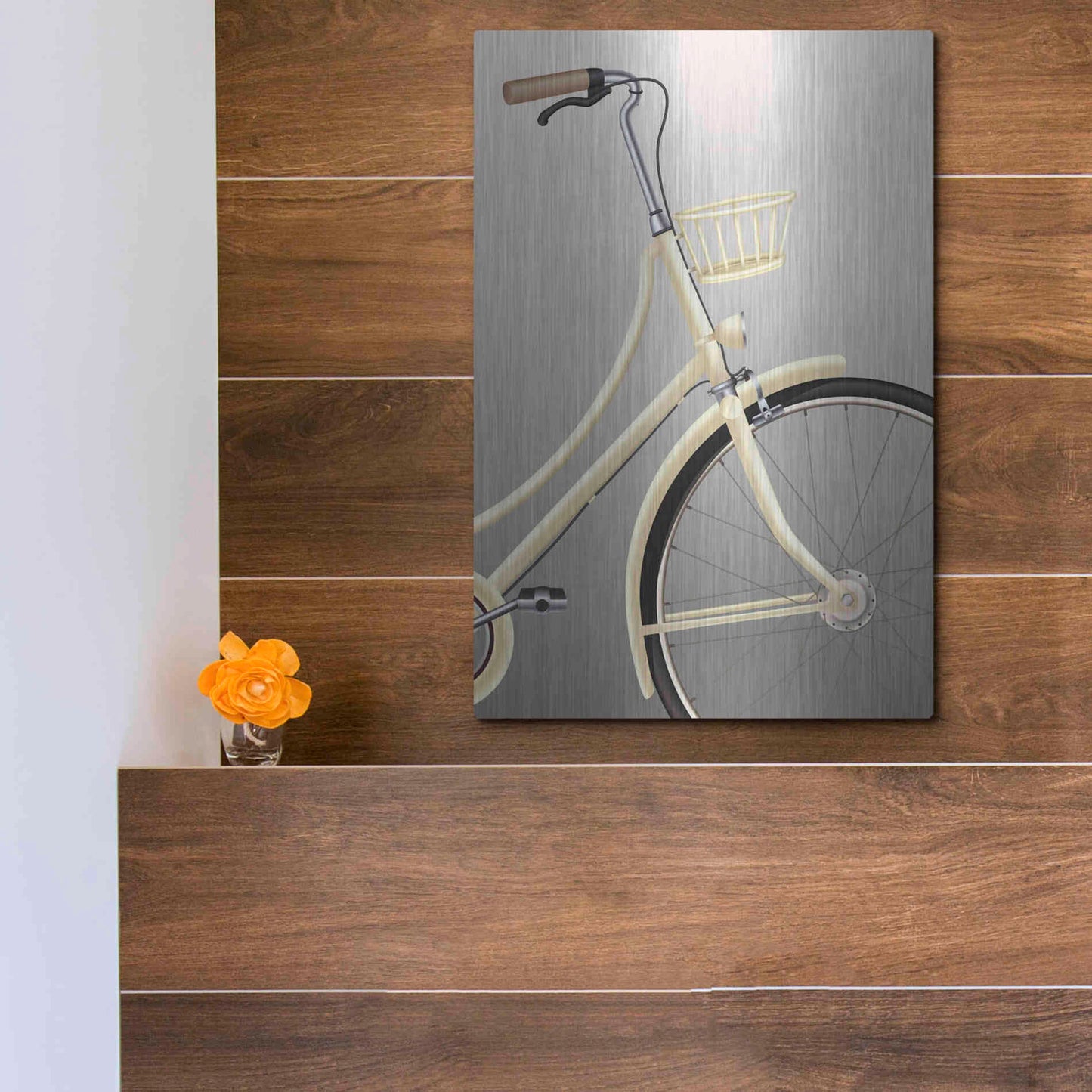 Luxe Metal Art 'Bicycle' by Design Fabrikken, Metal Wall Art,12x16