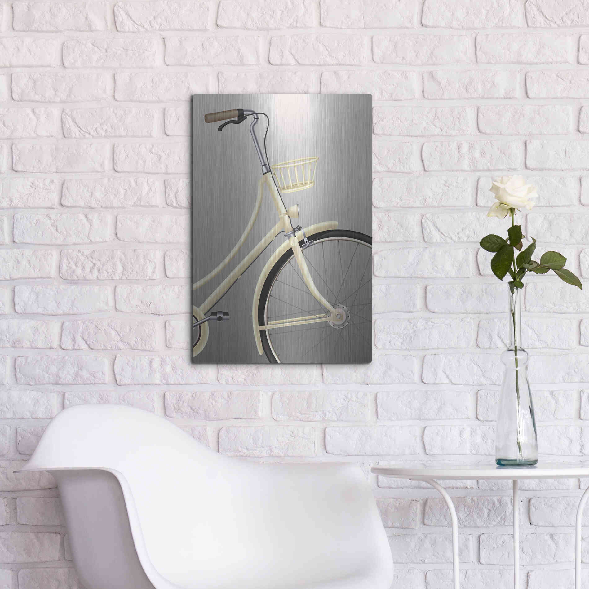 Luxe Metal Art 'Bicycle' by Design Fabrikken, Metal Wall Art,16x24