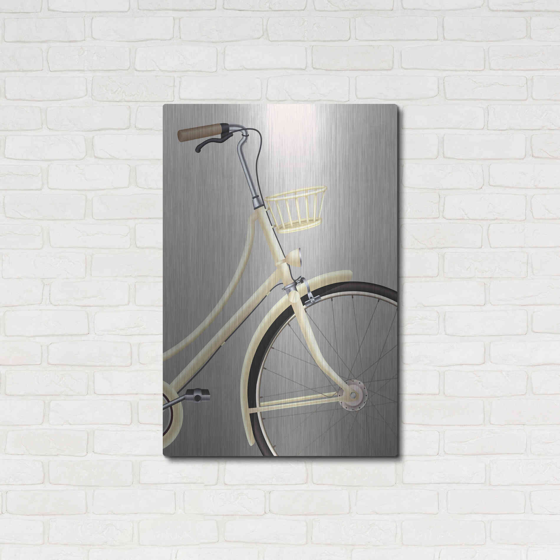 Luxe Metal Art 'Bicycle' by Design Fabrikken, Metal Wall Art,24x36