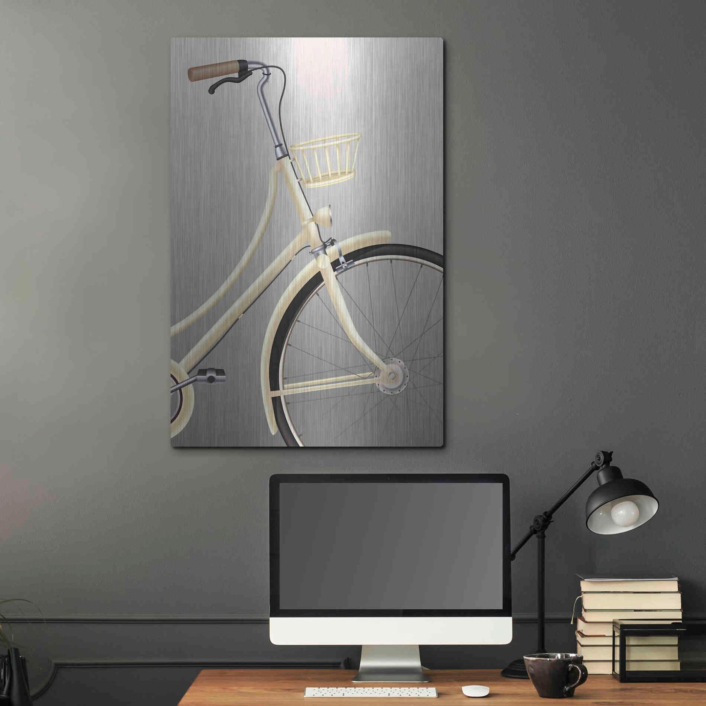 Luxe Metal Art 'Bicycle' by Design Fabrikken, Metal Wall Art,24x36