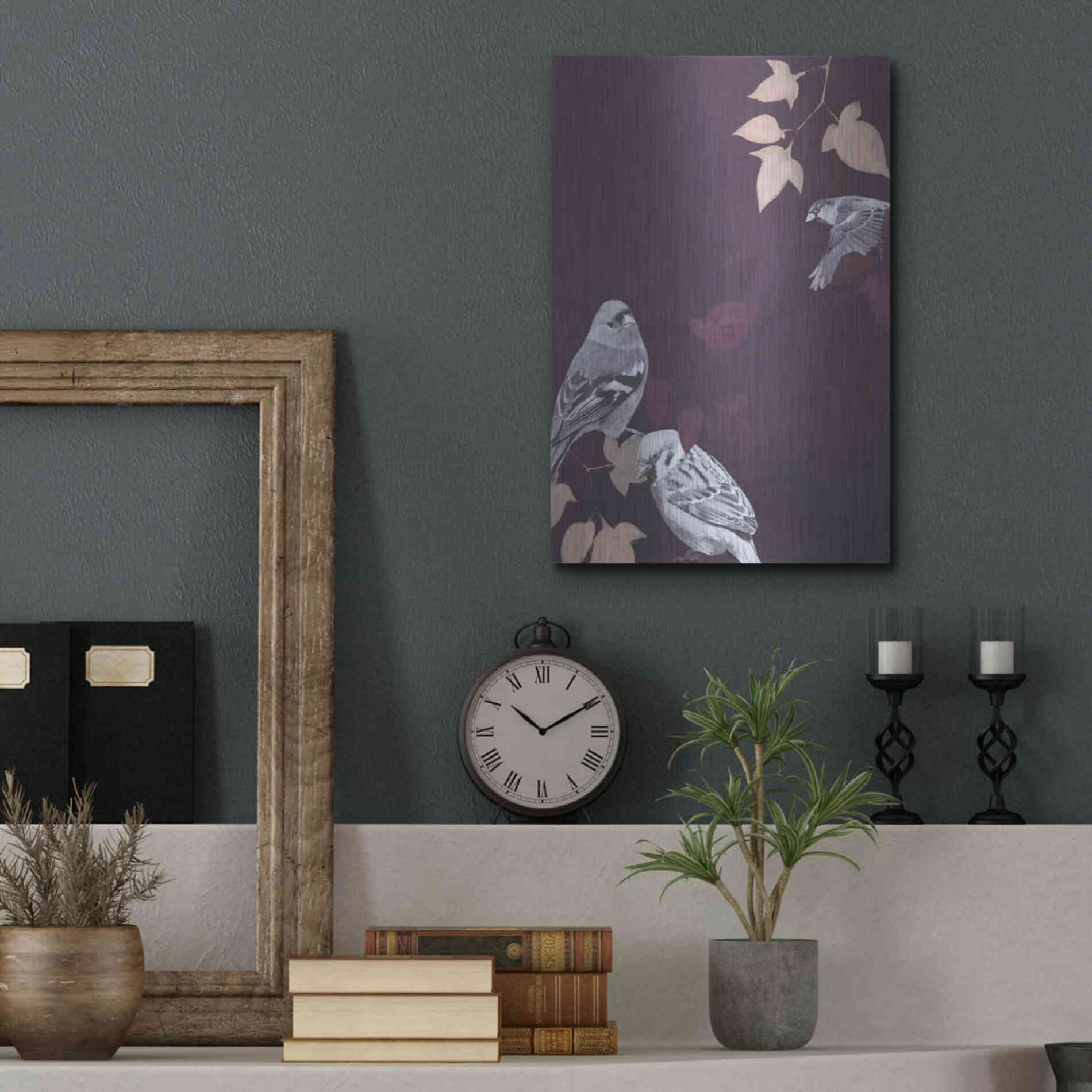 Luxe Metal Art 'Bird 1' by Design Fabrikken, Metal Wall Art,12x16