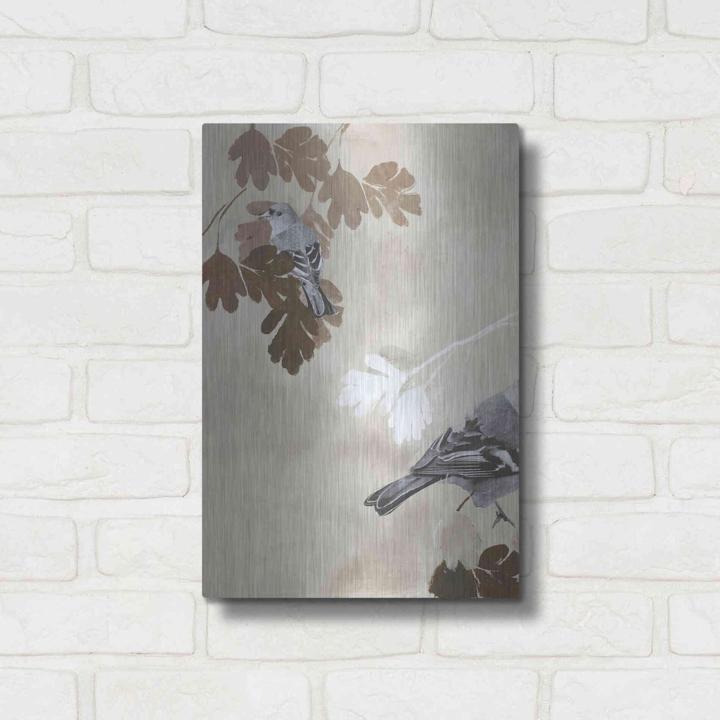 Luxe Metal Art 'Bird 3' by Design Fabrikken, Metal Wall Art,12x16