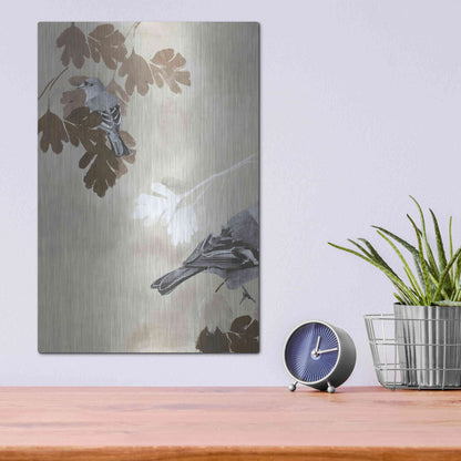 Luxe Metal Art 'Bird 3' by Design Fabrikken, Metal Wall Art,12x16