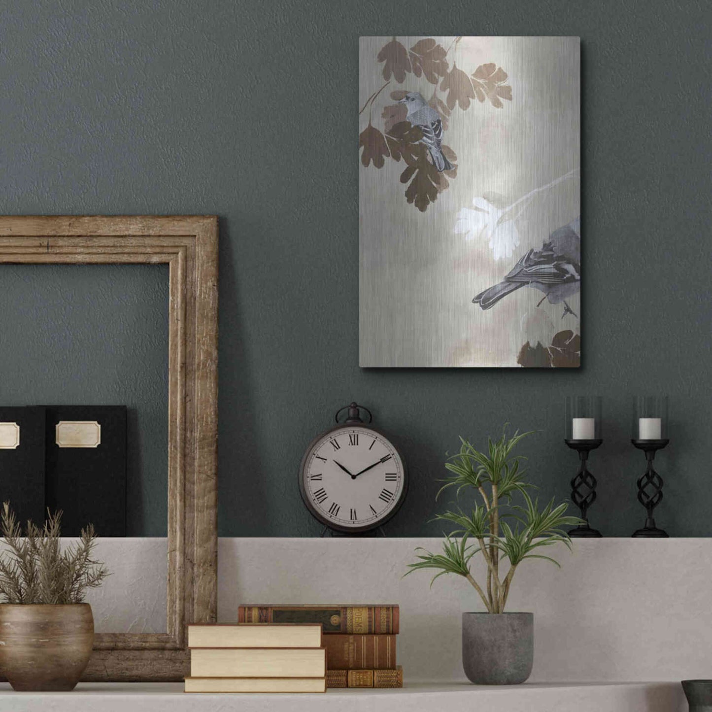 Luxe Metal Art 'Bird 3' by Design Fabrikken, Metal Wall Art,12x16