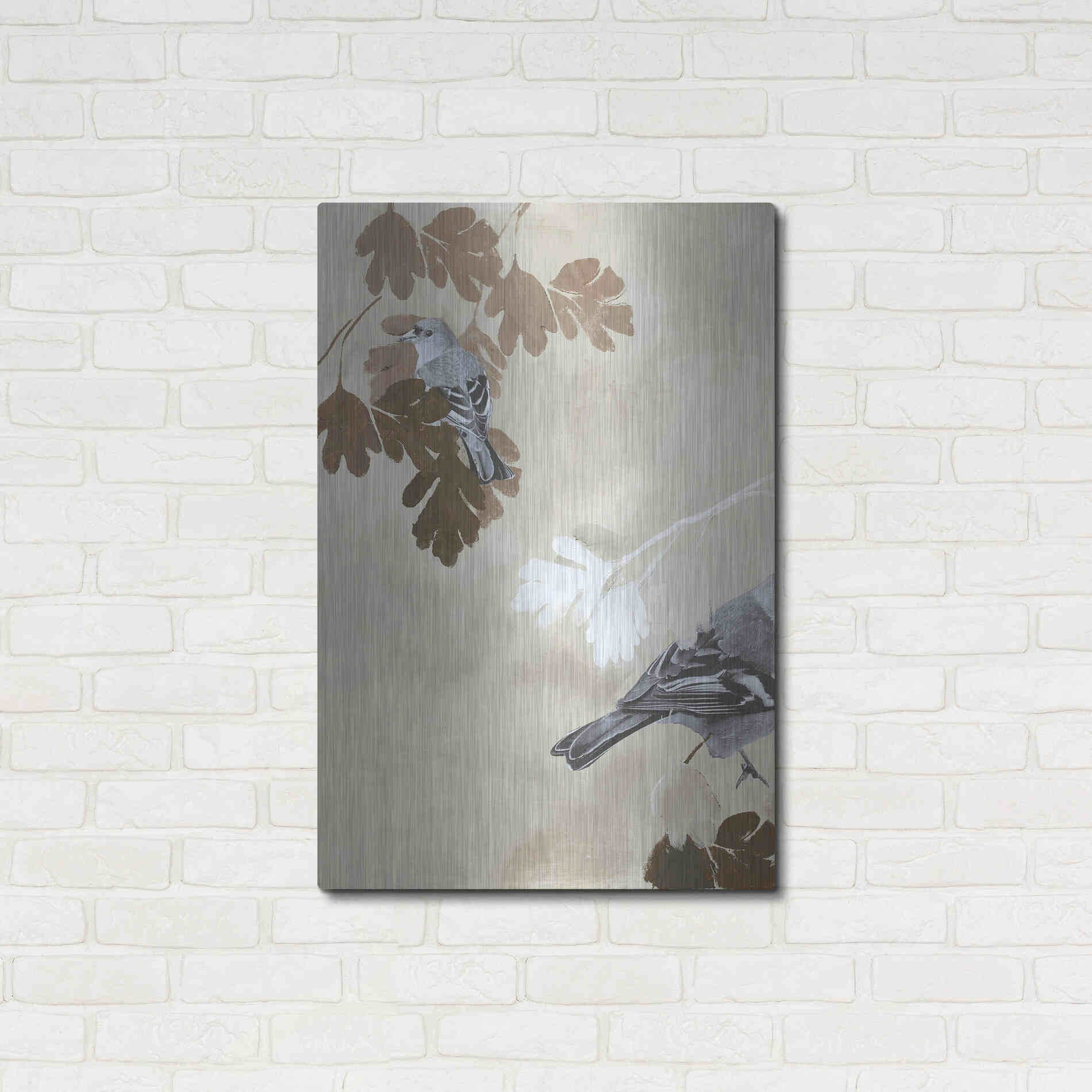 Luxe Metal Art 'Bird 3' by Design Fabrikken, Metal Wall Art,24x36