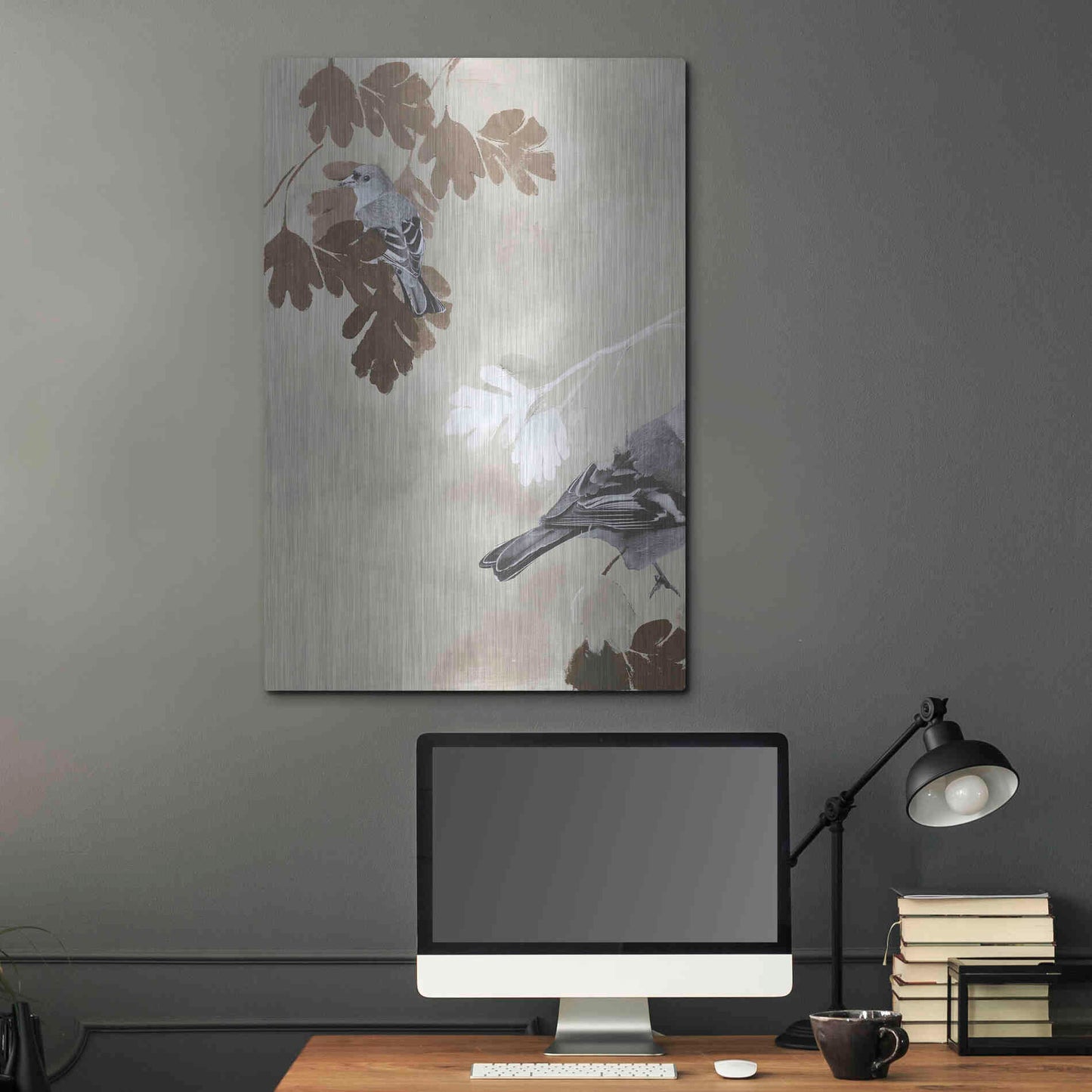 Luxe Metal Art 'Bird 3' by Design Fabrikken, Metal Wall Art,24x36