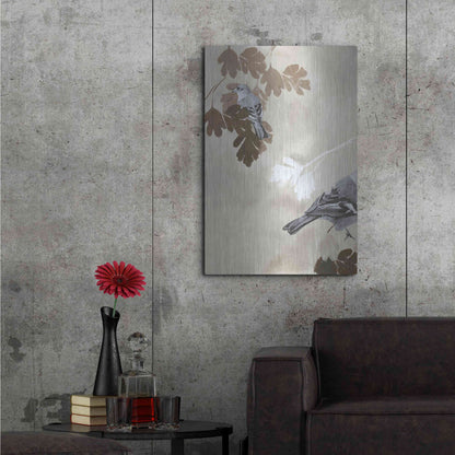 Luxe Metal Art 'Bird 3' by Design Fabrikken, Metal Wall Art,24x36