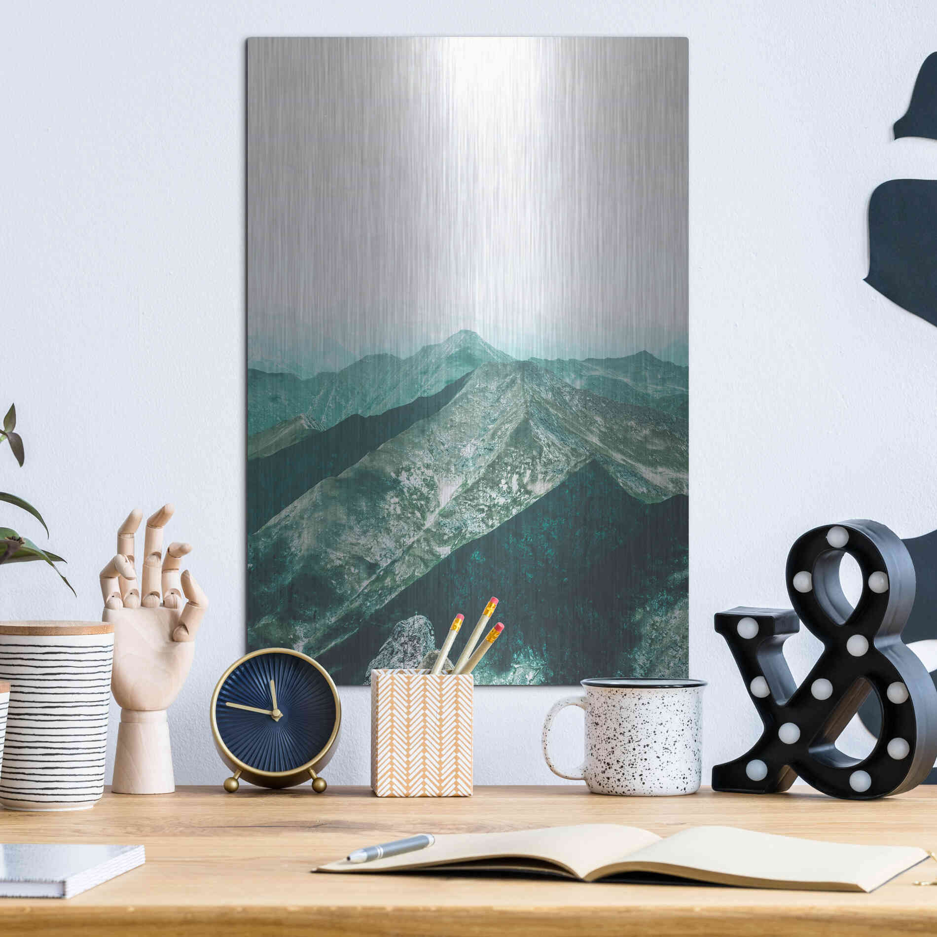 Luxe Metal Art 'Bishop 16' by Design Fabrikken, Metal Wall Art,12x16