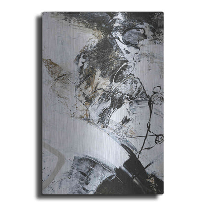 Luxe Metal Art 'Black and White 1' by Design Fabrikken, Metal Wall Art