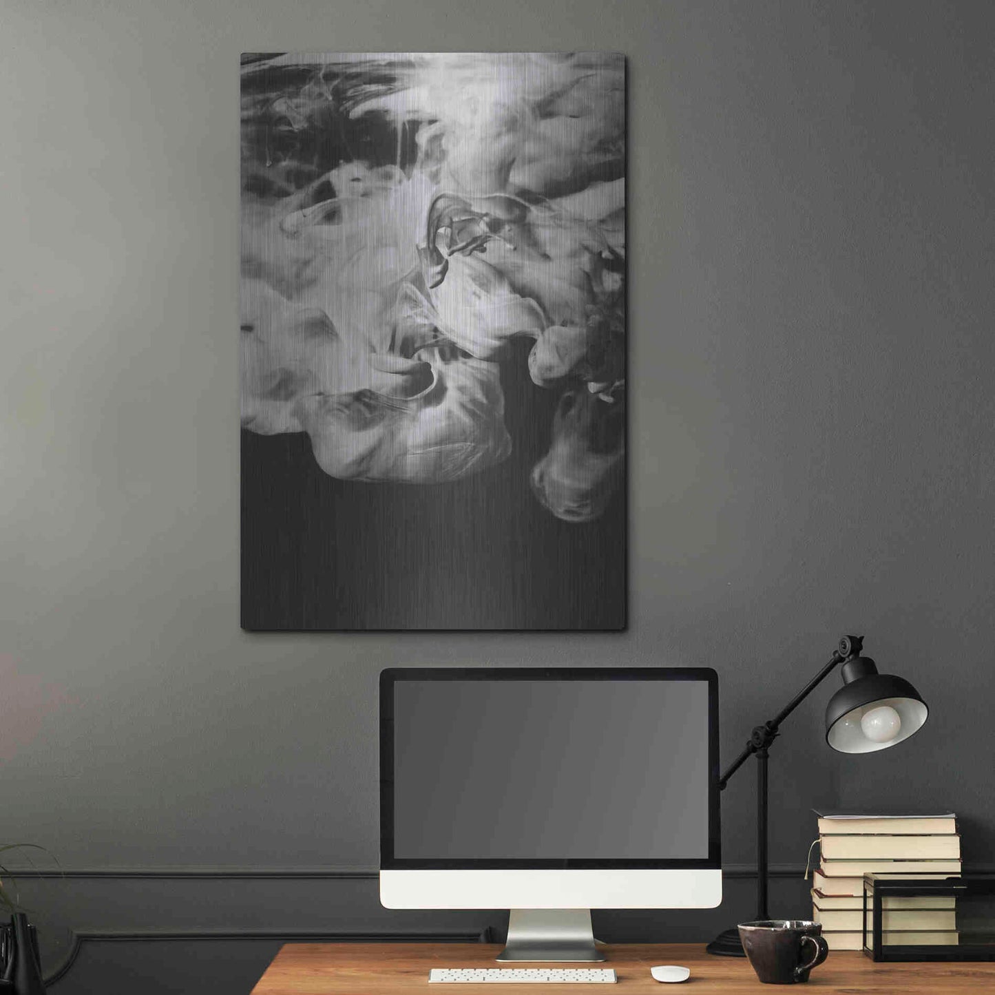 Luxe Metal Art 'Black Ink' by Design Fabrikken, Metal Wall Art,24x36