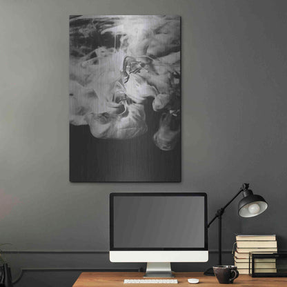 Luxe Metal Art 'Black Ink' by Design Fabrikken, Metal Wall Art,24x36