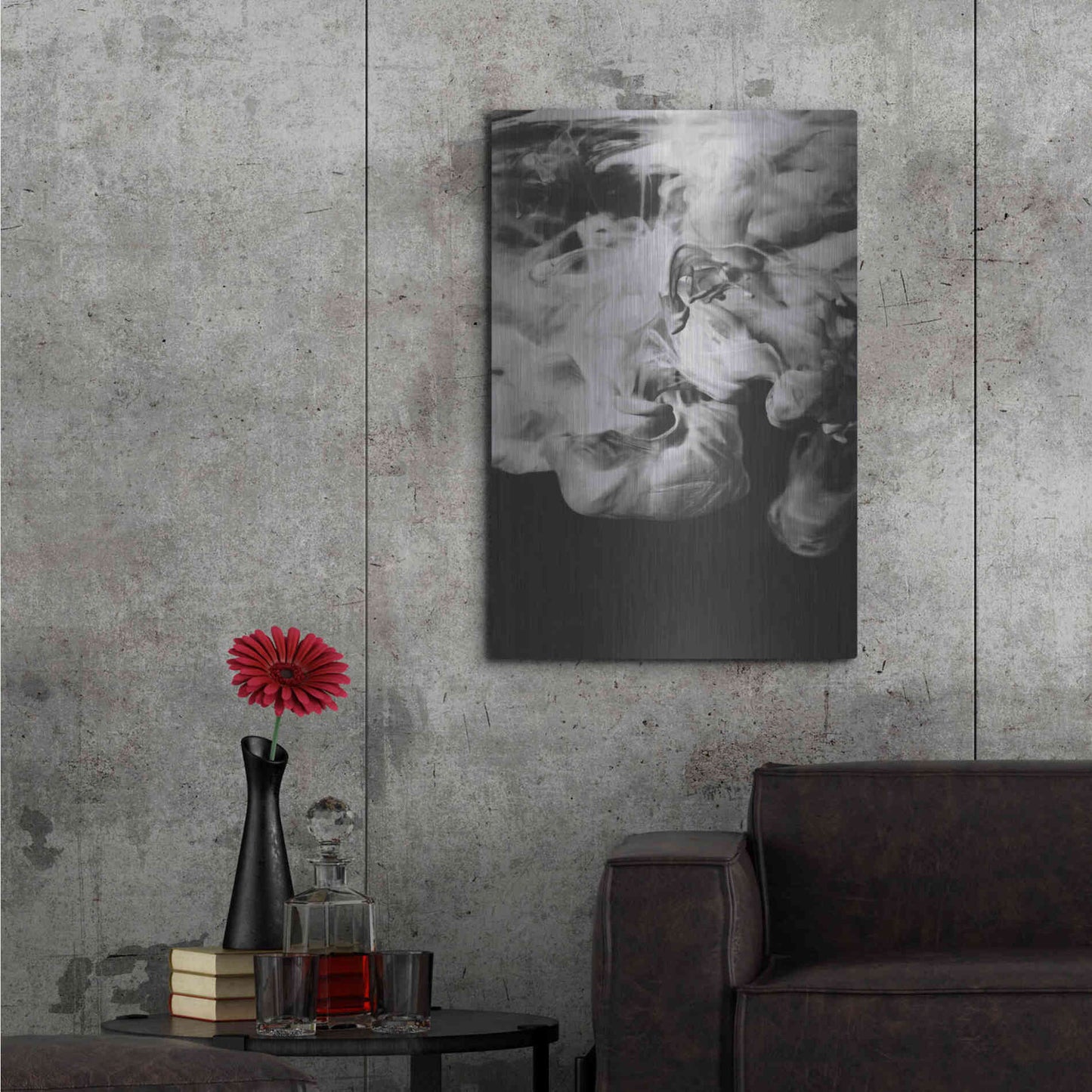 Luxe Metal Art 'Black Ink' by Design Fabrikken, Metal Wall Art,24x36