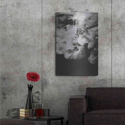 Luxe Metal Art 'Black Ink' by Design Fabrikken, Metal Wall Art,24x36