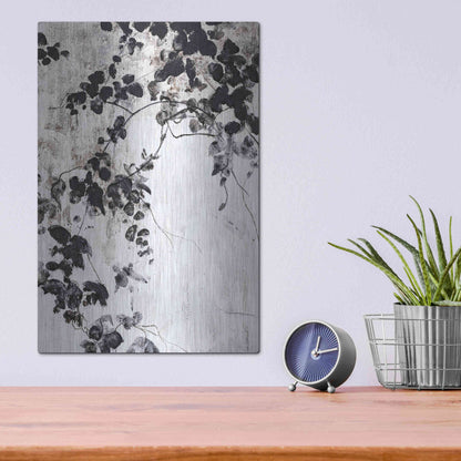 Luxe Metal Art 'Black Leaves' by Design Fabrikken, Metal Wall Art,12x16