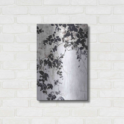 Luxe Metal Art 'Black Leaves' by Design Fabrikken, Metal Wall Art,16x24