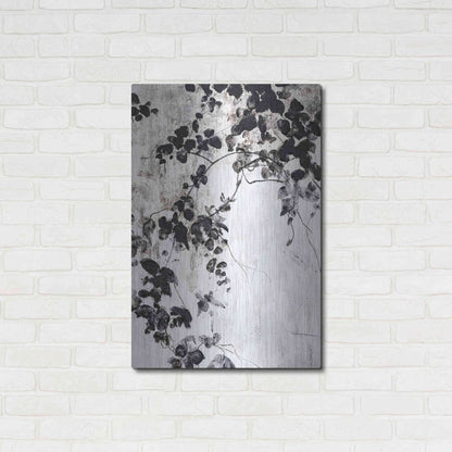 Luxe Metal Art 'Black Leaves' by Design Fabrikken, Metal Wall Art,24x36