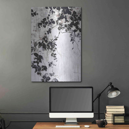 Luxe Metal Art 'Black Leaves' by Design Fabrikken, Metal Wall Art,24x36