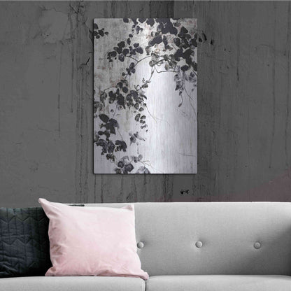 Luxe Metal Art 'Black Leaves' by Design Fabrikken, Metal Wall Art,24x36