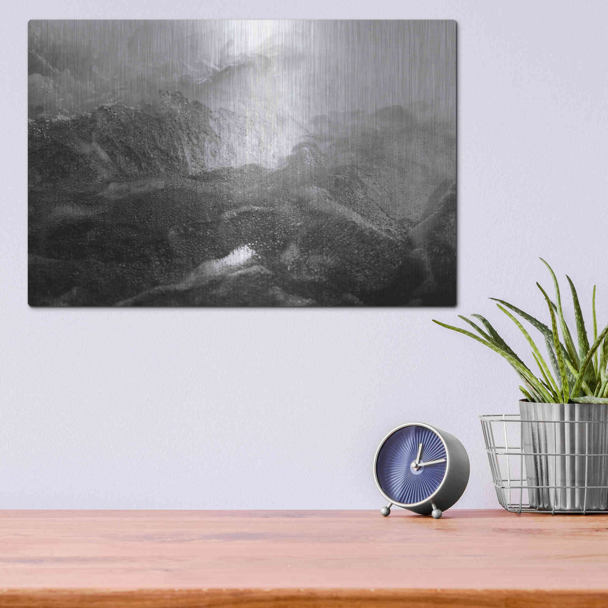 Luxe Metal Art 'Black Motion' by Design Fabrikken, Metal Wall Art,16x12