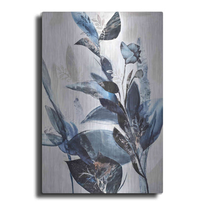 Luxe Metal Art 'Blue Leaves' by Design Fabrikken, Metal Wall Art