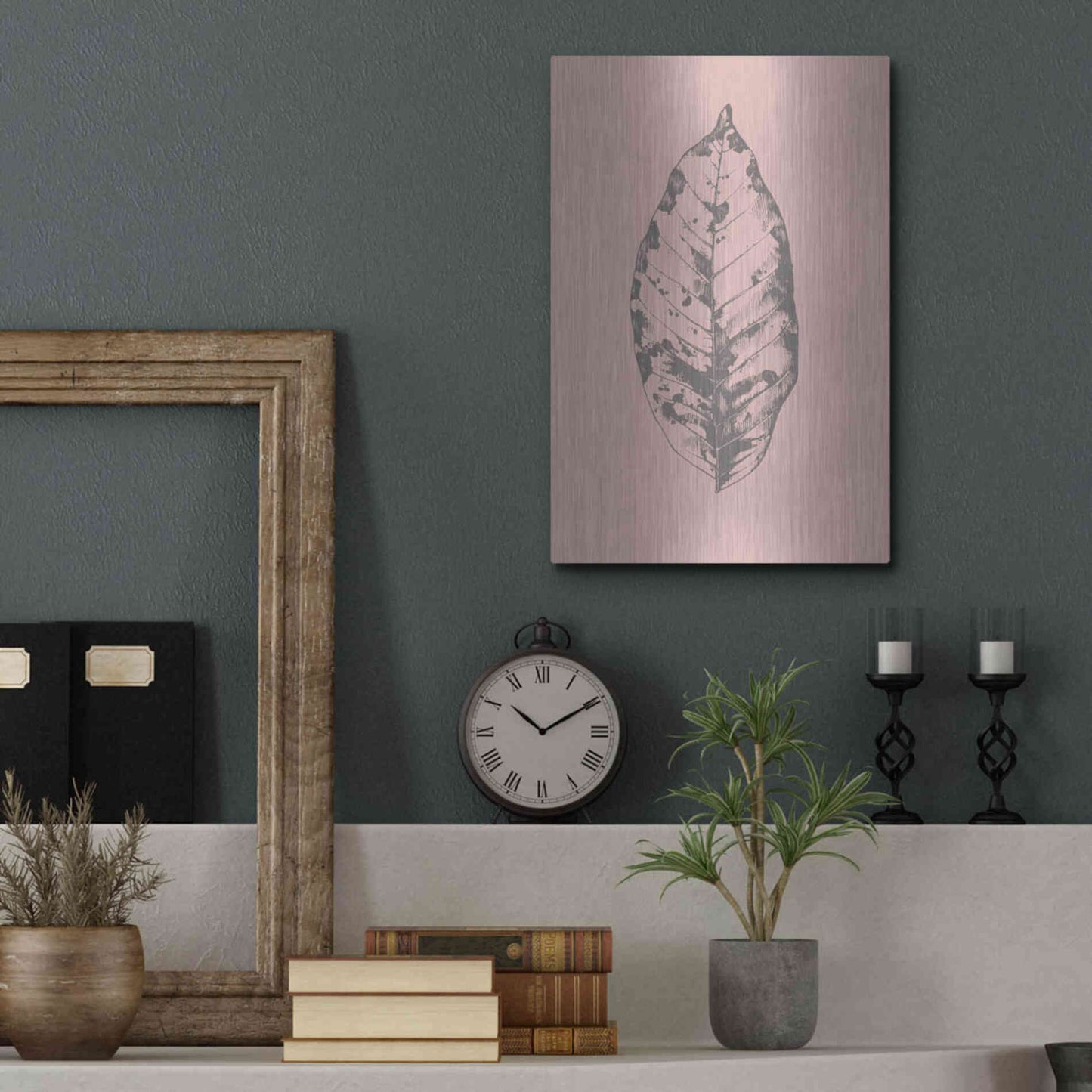 Luxe Metal Art 'Botanica 1' by Design Fabrikken, Metal Wall Art,12x16