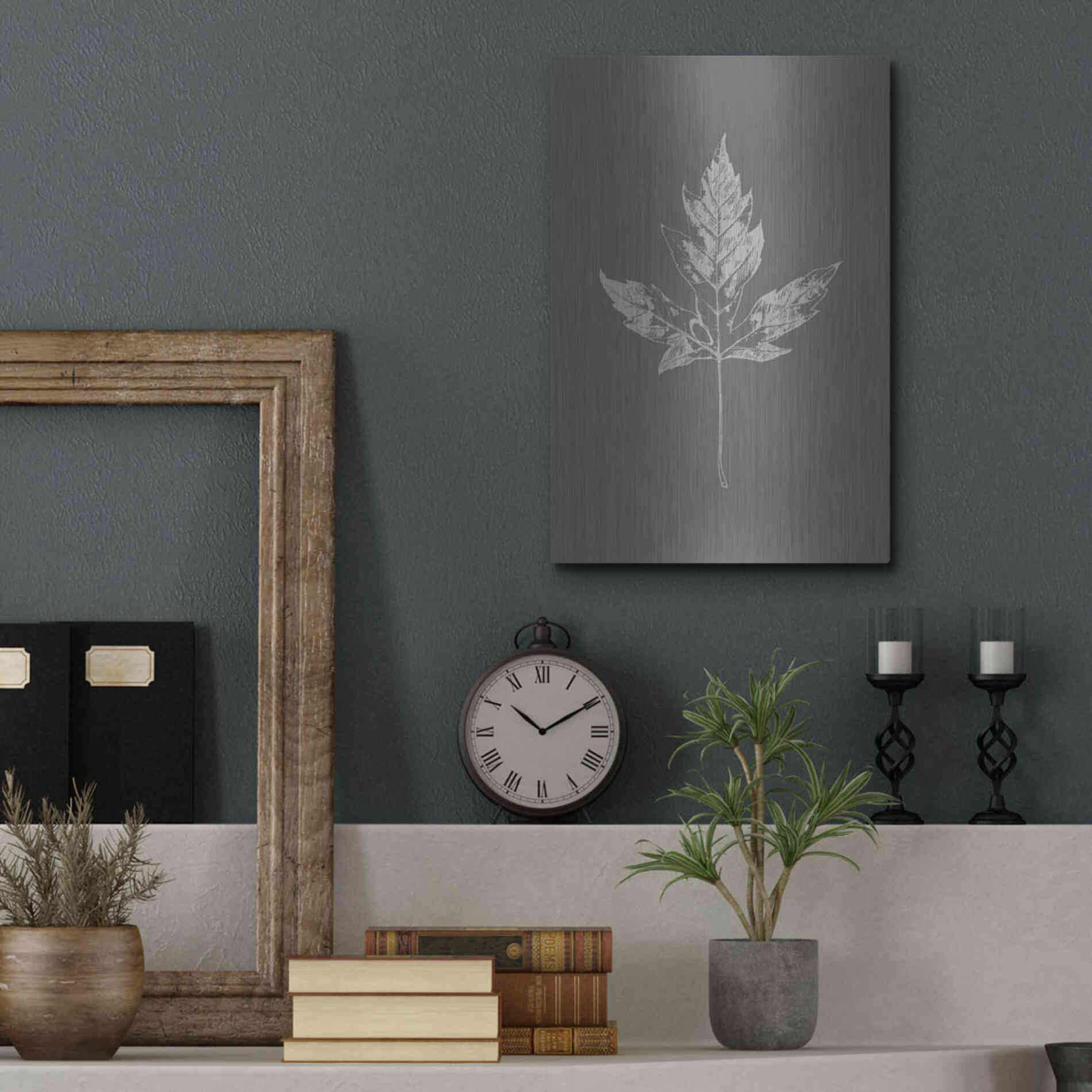 Luxe Metal Art 'Botanica 5' by Design Fabrikken, Metal Wall Art,12x16