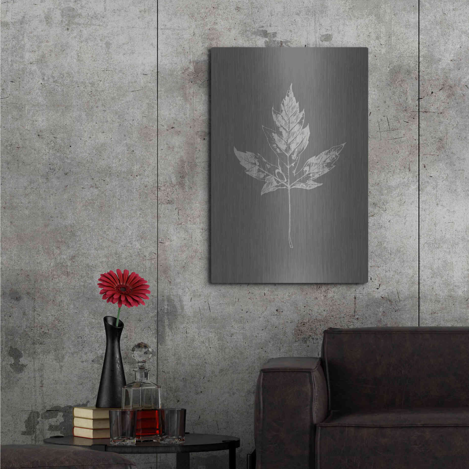 Luxe Metal Art 'Botanica 5' by Design Fabrikken, Metal Wall Art,24x36