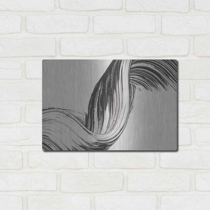 Luxe Metal Art 'Brushed 2' by Design Fabrikken, Metal Wall Art,16x12